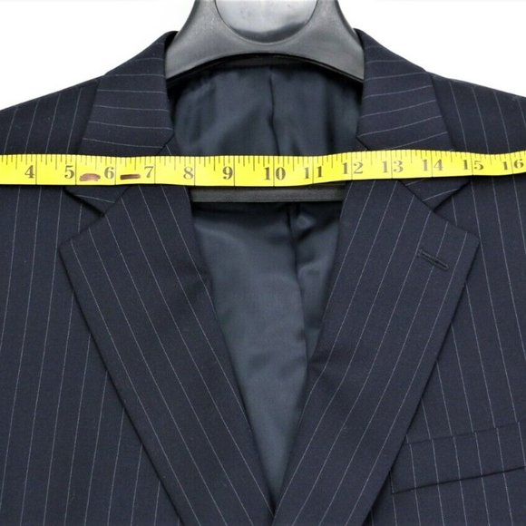 Calvin Klein Men's Sport Coat Size 46 R 100% Wool Jacket Blazer Dark Navy - Picture 9 of 13
